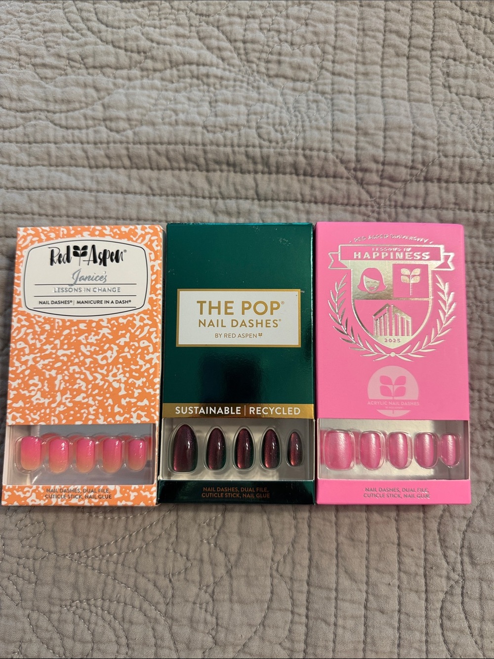 Red Aspen The Pop & Happiness Pink Ombre Press-On Nail Set - Pack of 3